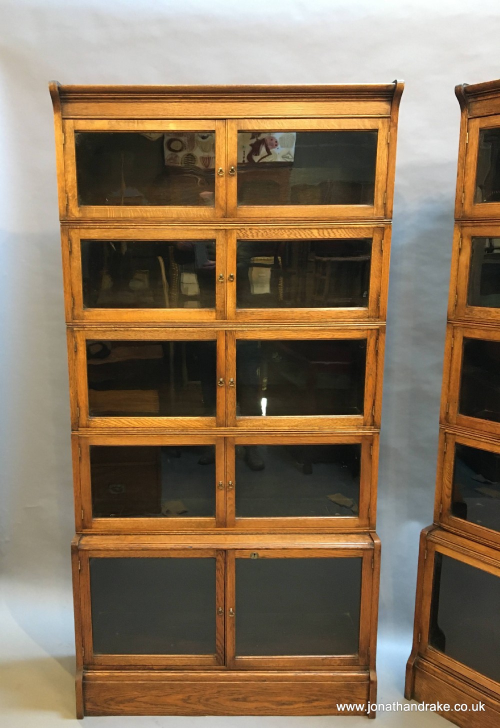 Pair Globe Wernicke type bookcases, by Oxford View II