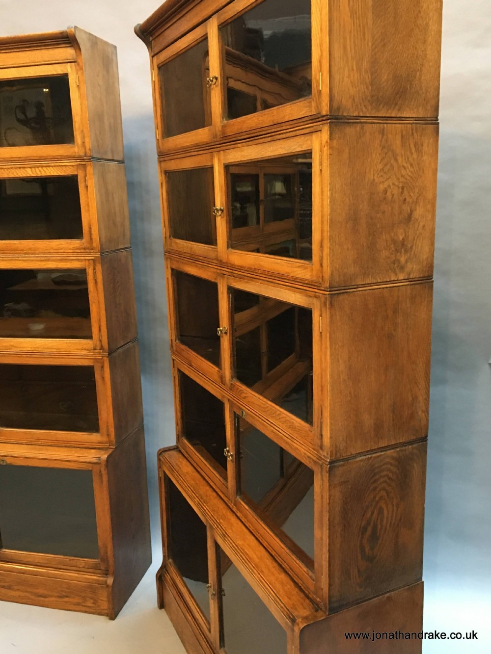 Pair Globe Wernicke type bookcases, by Oxford View III