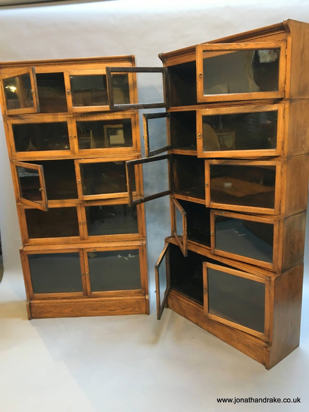 Pair Globe Wernicke type bookcases, by Oxford View IV