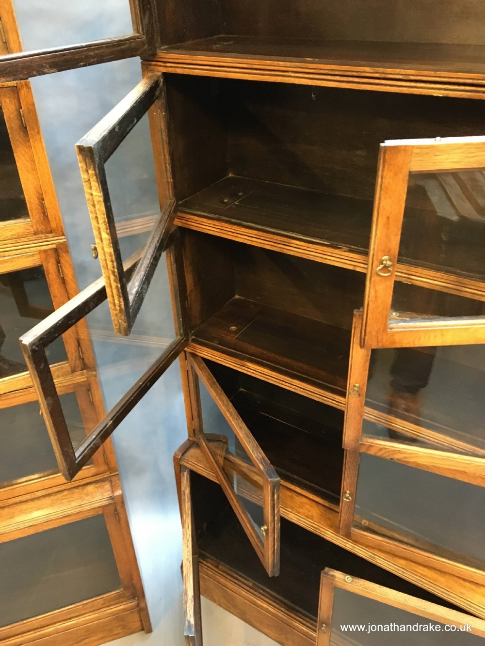 Pair Globe Wernicke type bookcases, by Oxford View V