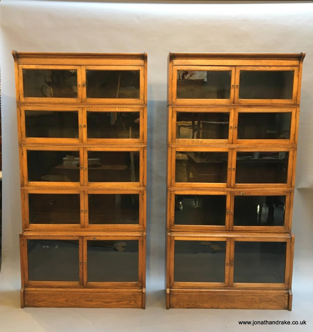 Pair Globe Wernicke type bookcases, by Oxford View VII