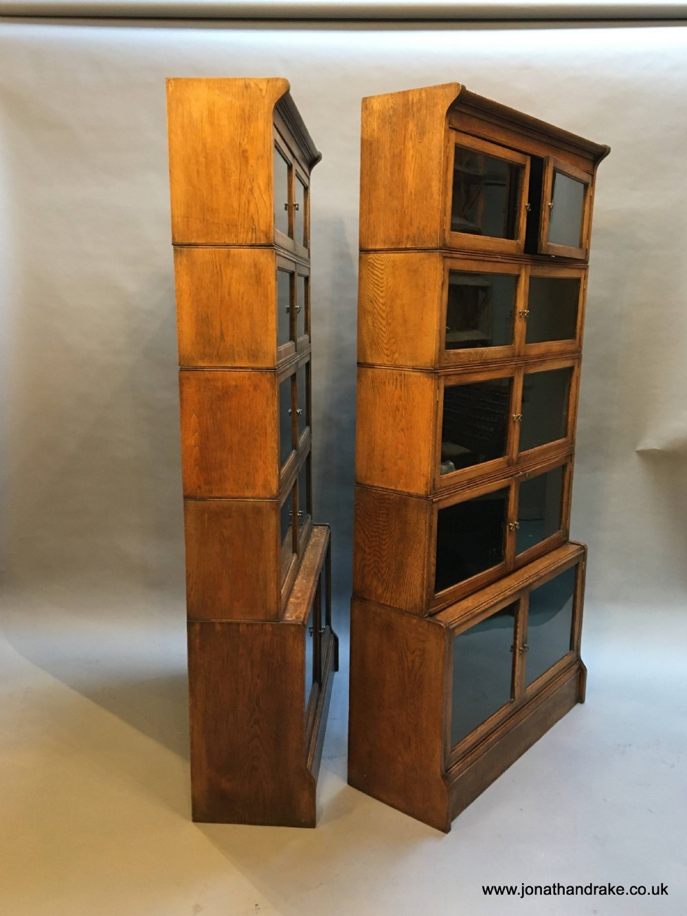 Pair Globe Wernicke type bookcases, by Oxford View VIII