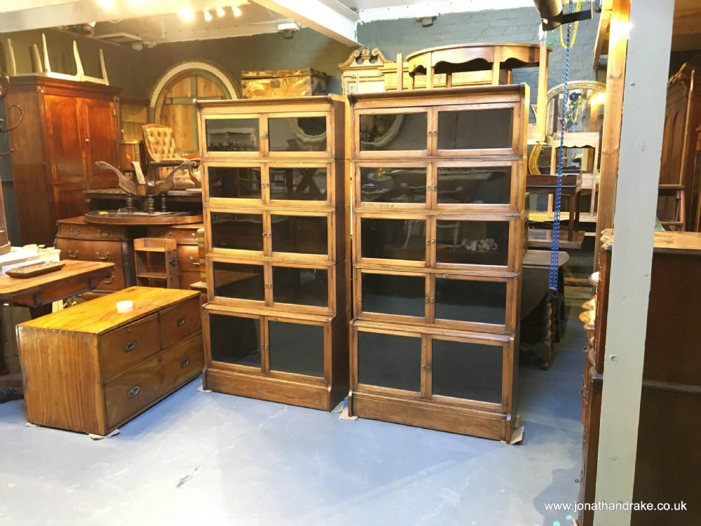 Pair Globe Wernicke type bookcases, by Oxford View XI