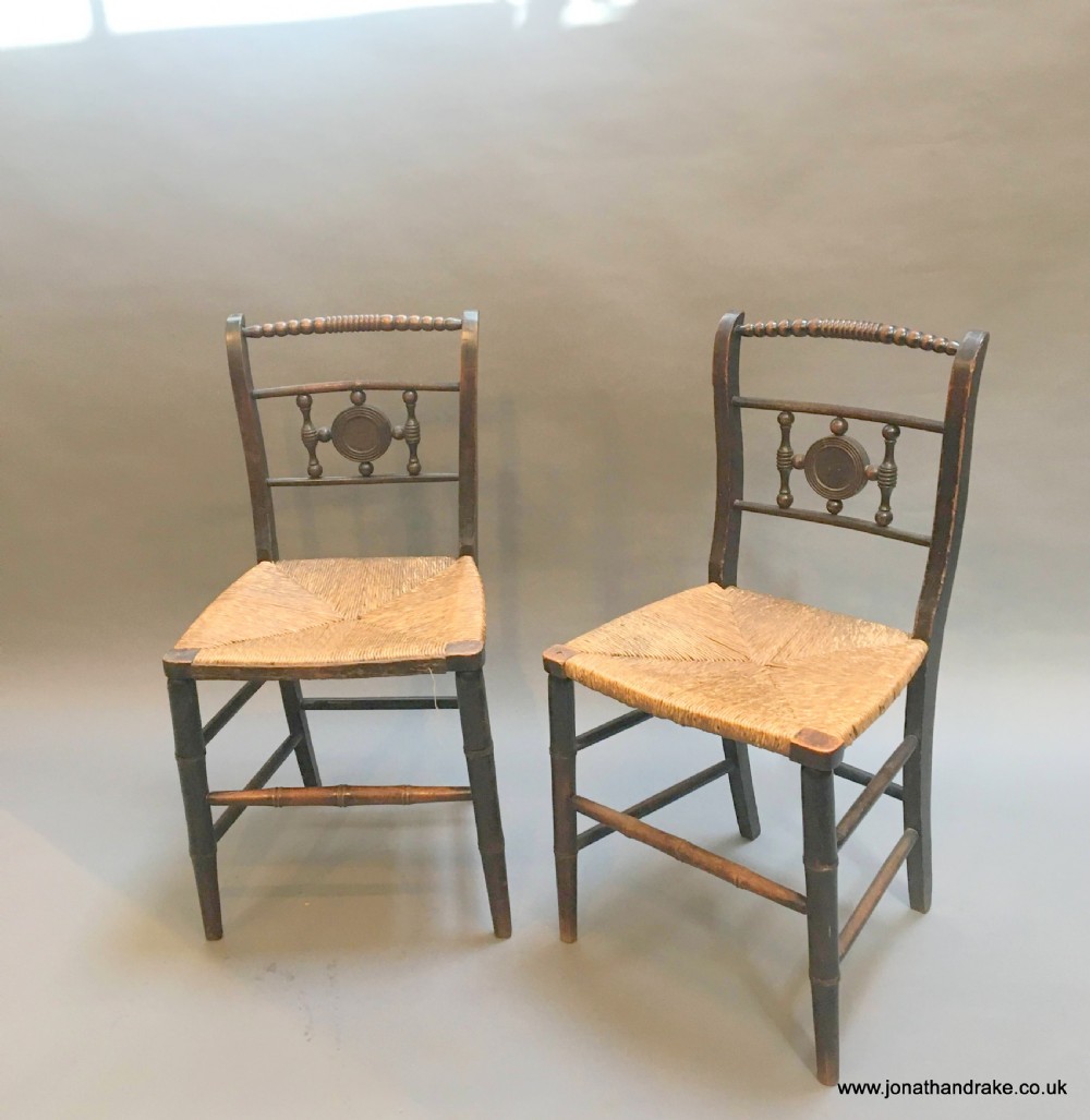 Pair Regency side chairs