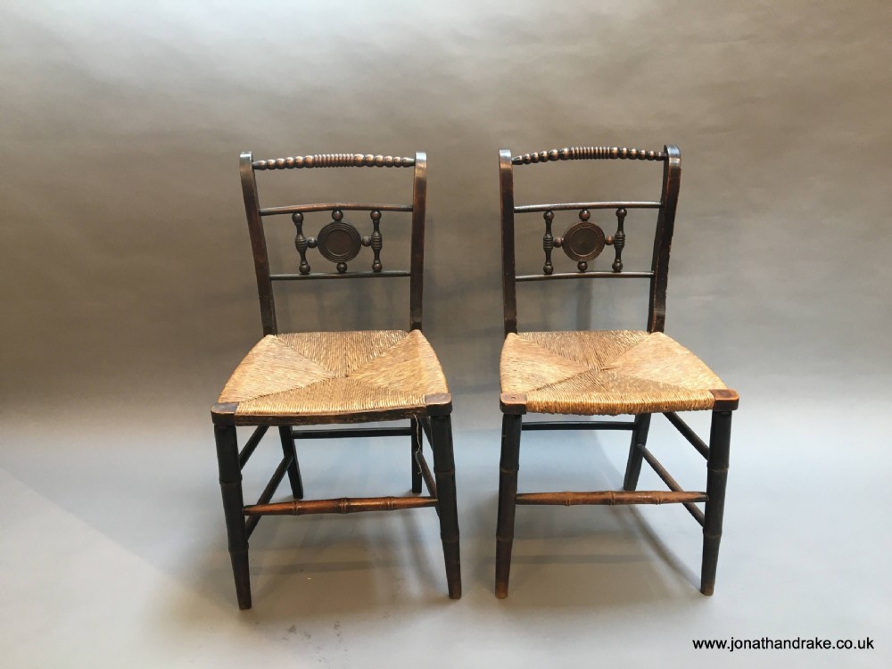 Pair Regency side chairs View III