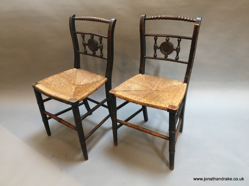 Pair Regency side chairs View X