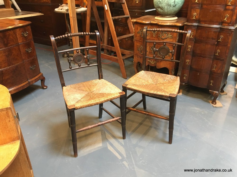 Pair Regency side chairs View XI
