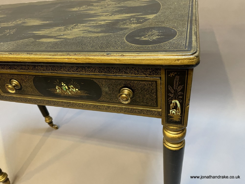 Edwardian chinoiserie writing table View IV
