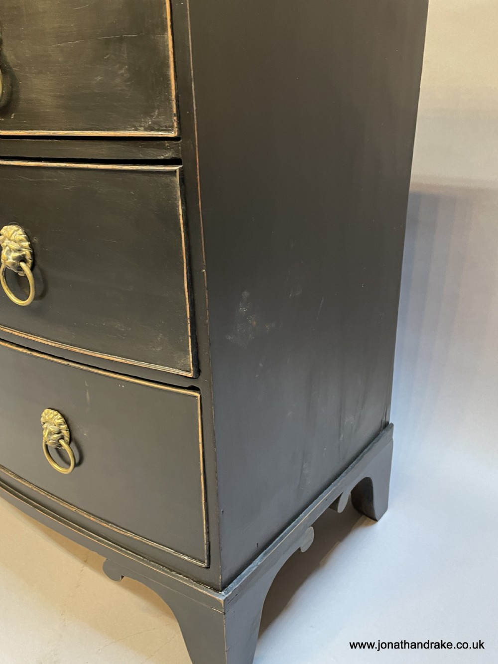 Regency ebonised chest of drawers View III