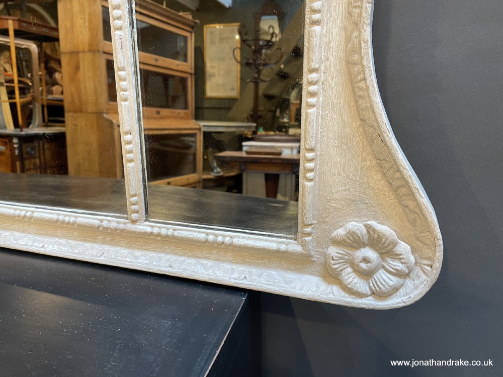 C19th painted overmantel mirror View III
