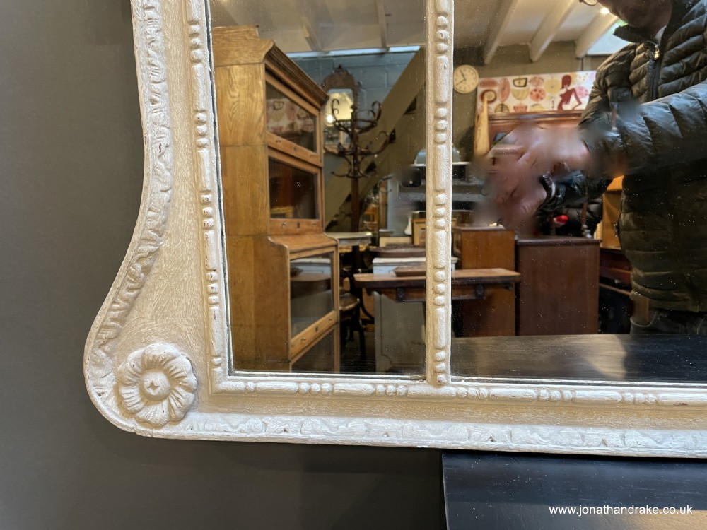 C19th painted overmantel mirror View V