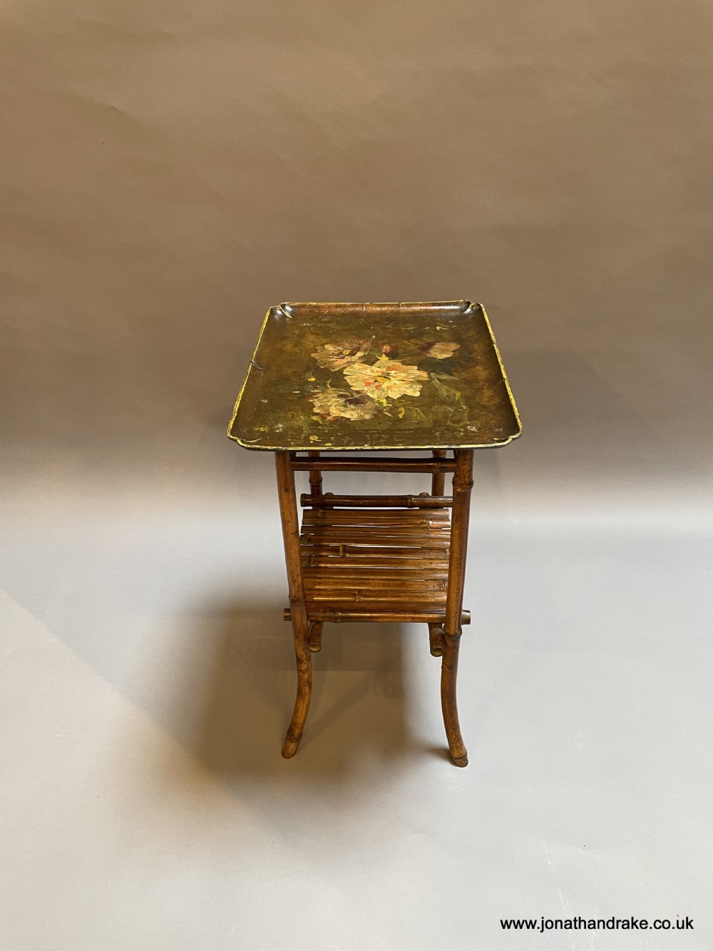 Victorian painted & bamboo occasional table View VI