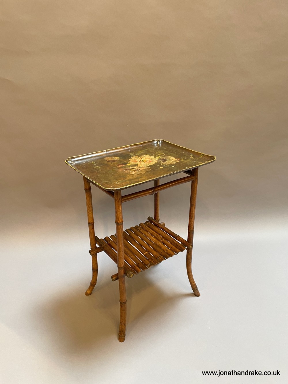 Victorian painted & bamboo occasional table View VII
