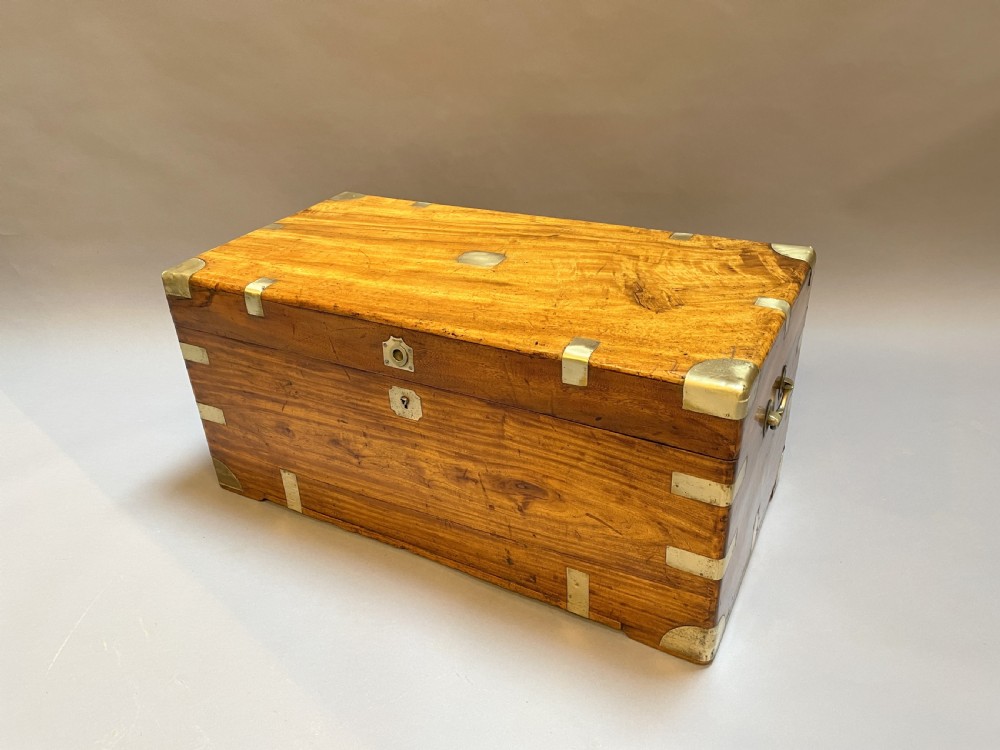 C19th Camphor Campaign Chest Trunk