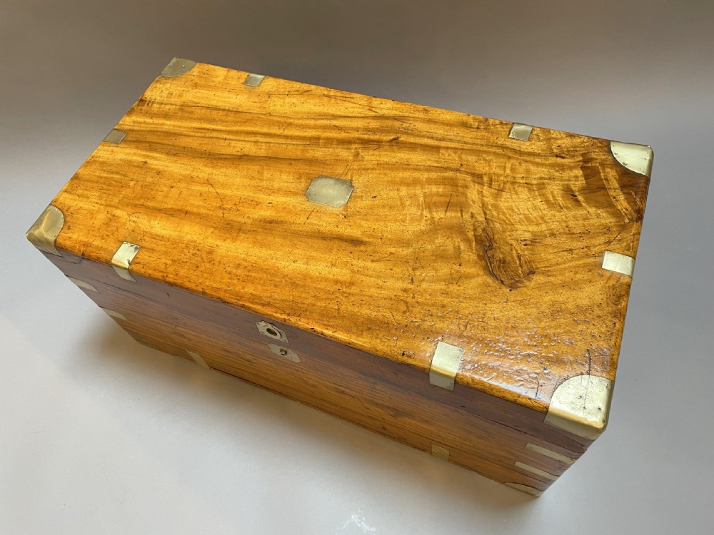 C19th Camphor Campaign Chest Trunk View II
