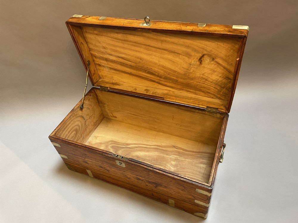 C19th Camphor Campaign Chest Trunk View III
