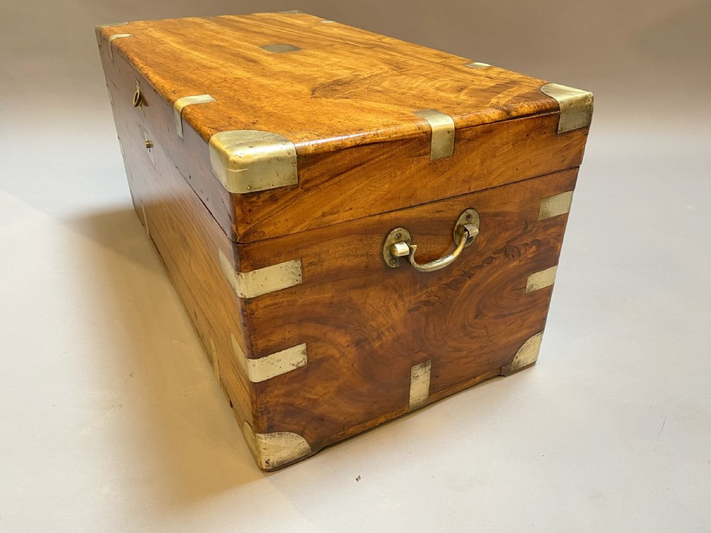 C19th Camphor Campaign Chest Trunk View IV