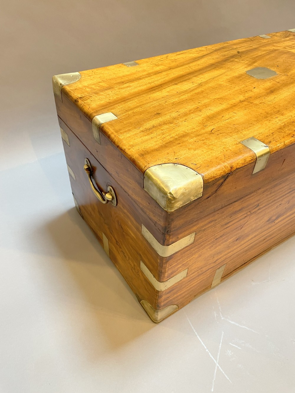 C19th Camphor Campaign Chest Trunk View VIII