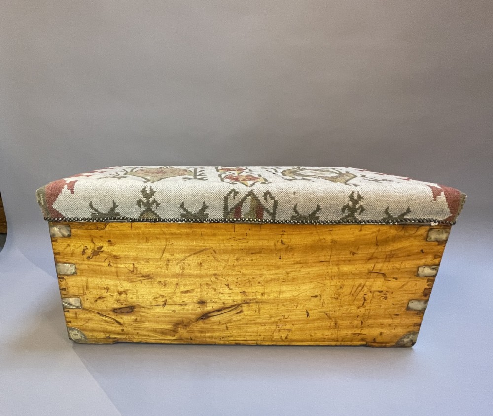 C19th camphor campaign chest seat View VII