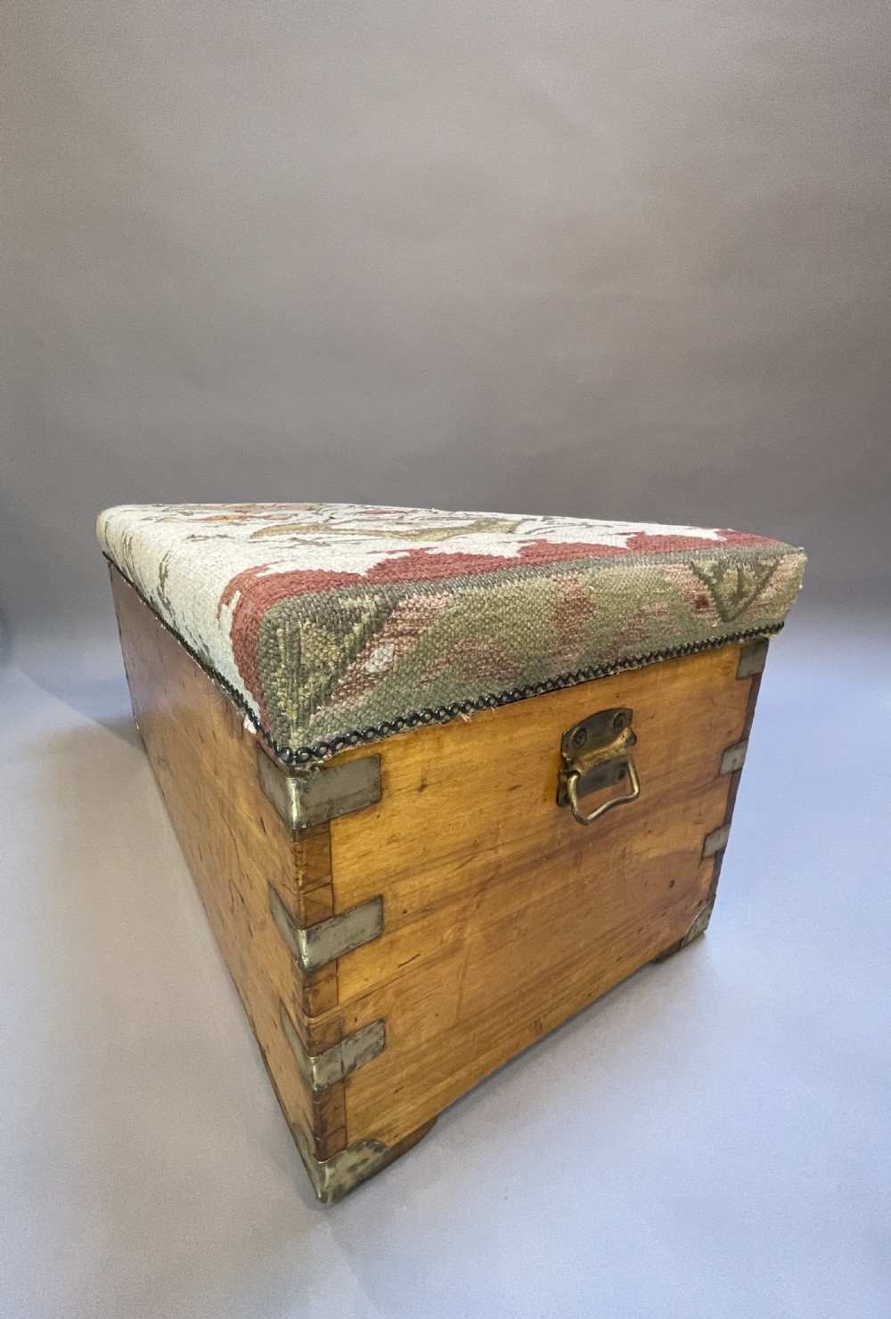 C19th camphor campaign chest seat View VIII