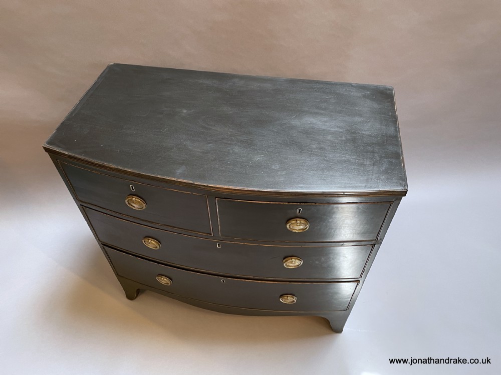 Regency ebonised chest of drawers View II