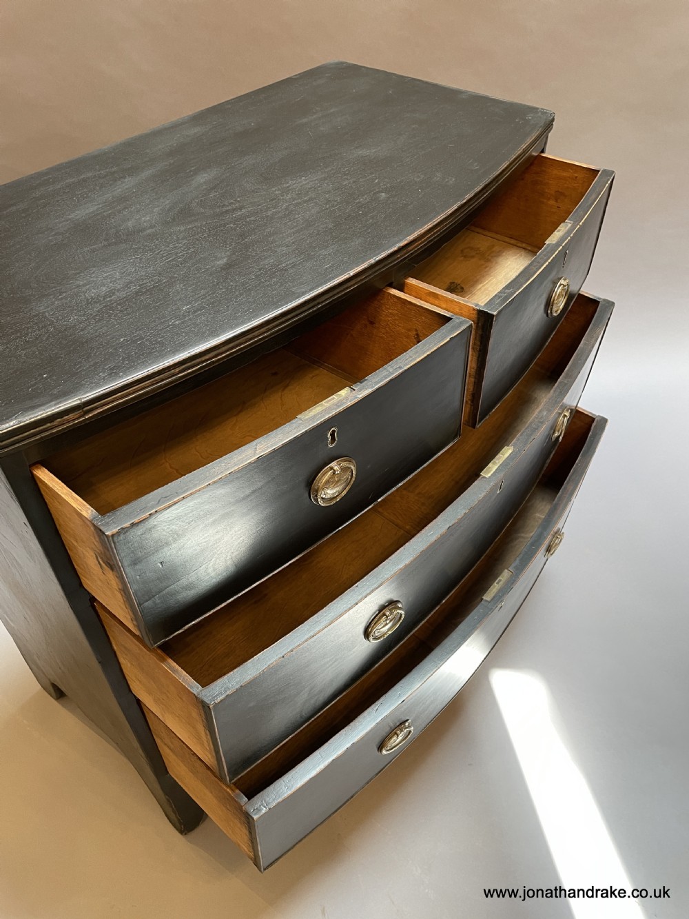 Regency ebonised chest of drawers View VI