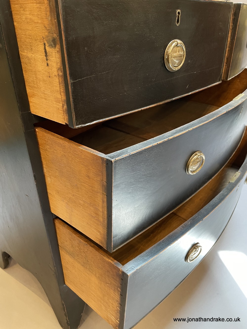 Regency ebonised chest of drawers View VII