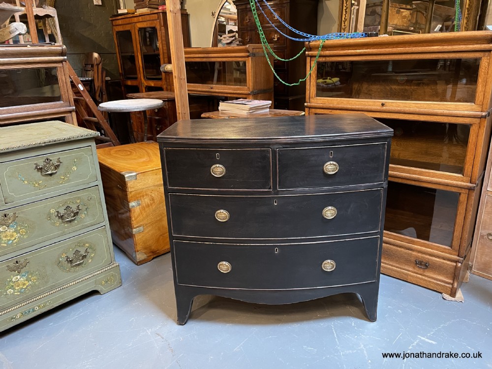 Regency ebonised chest of drawers View X