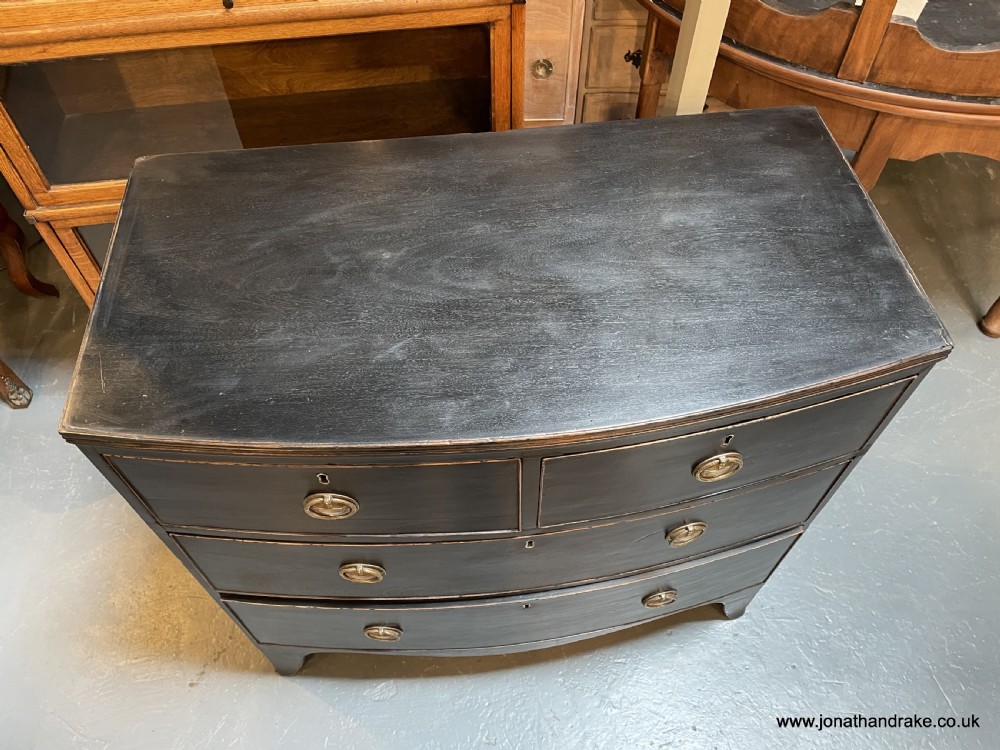 Regency ebonised chest of drawers View XI