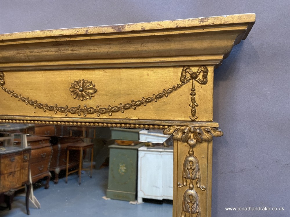 C19th gilt overmantle mirror View III