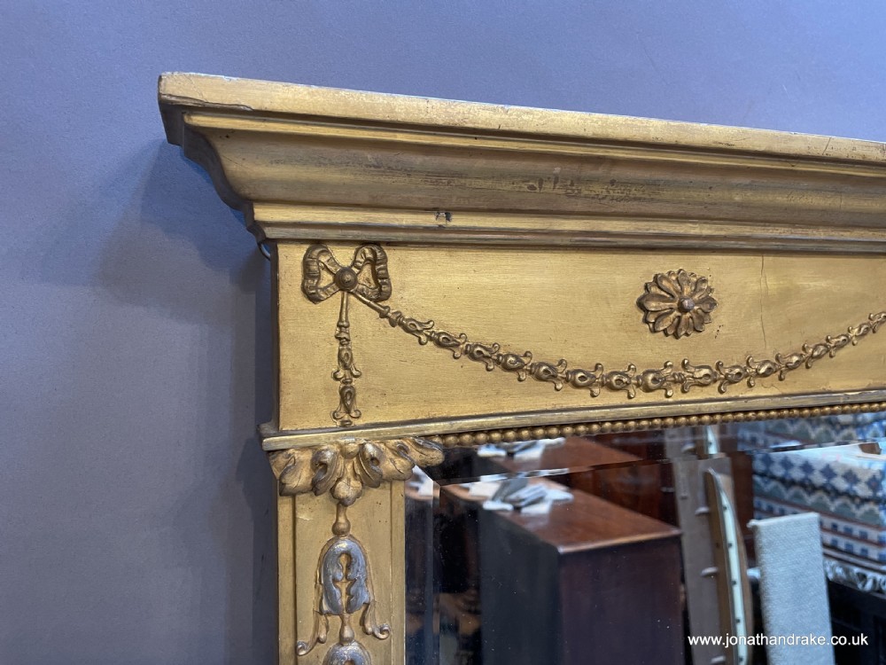 C19th gilt overmantle mirror View V