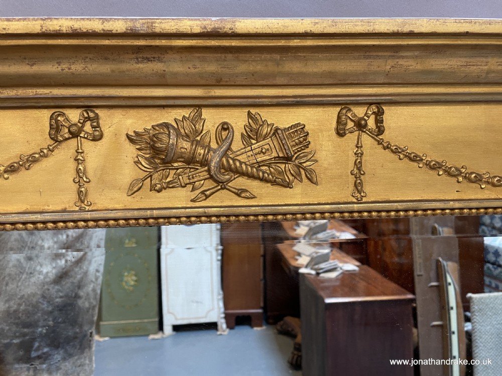 C19th gilt overmantle mirror View VI