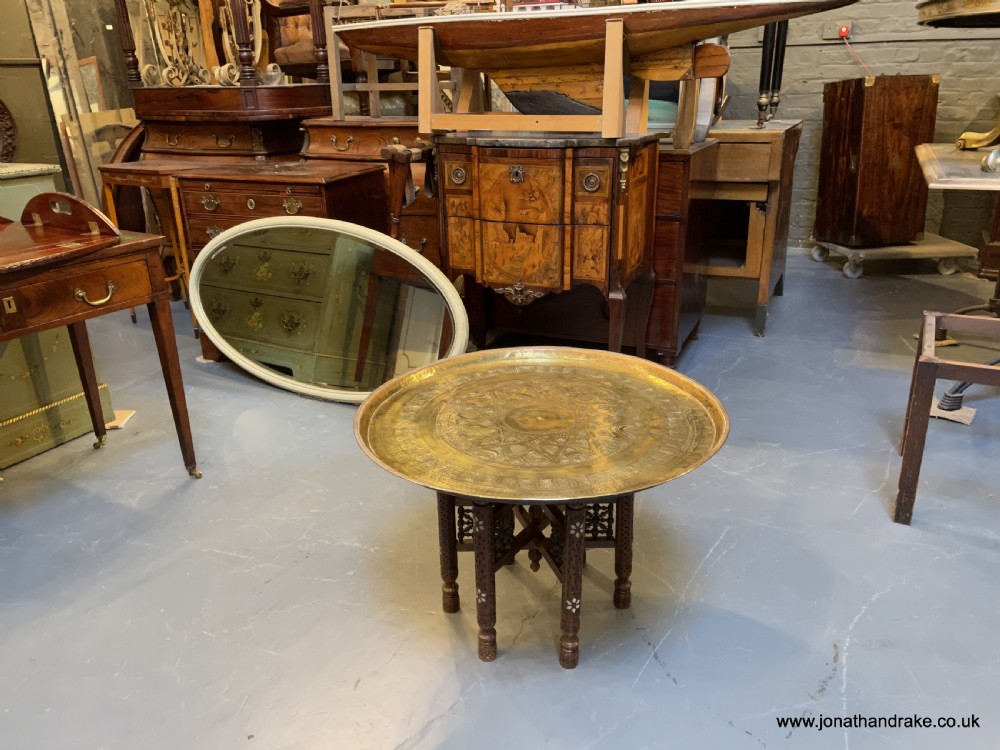 Moorish brass coffee table View VI
