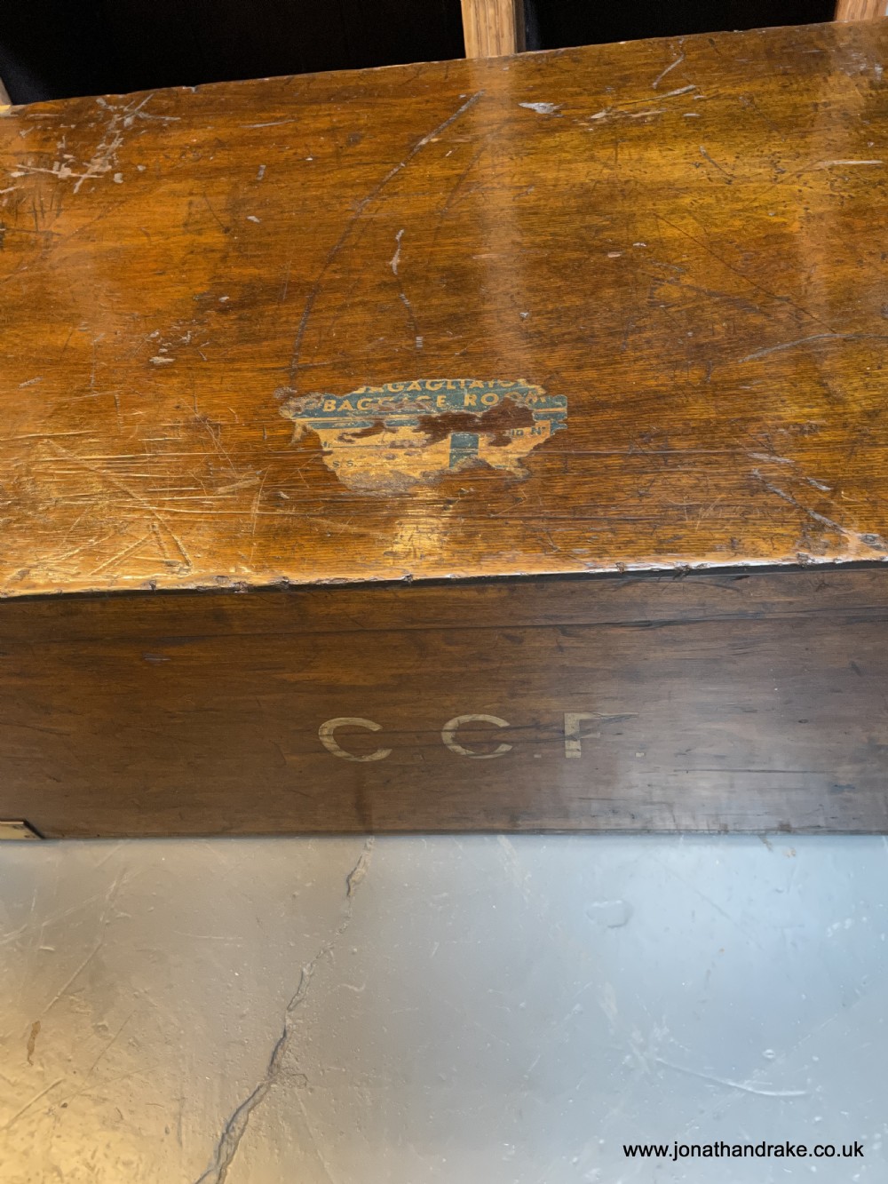 brass bound travel trunk View II