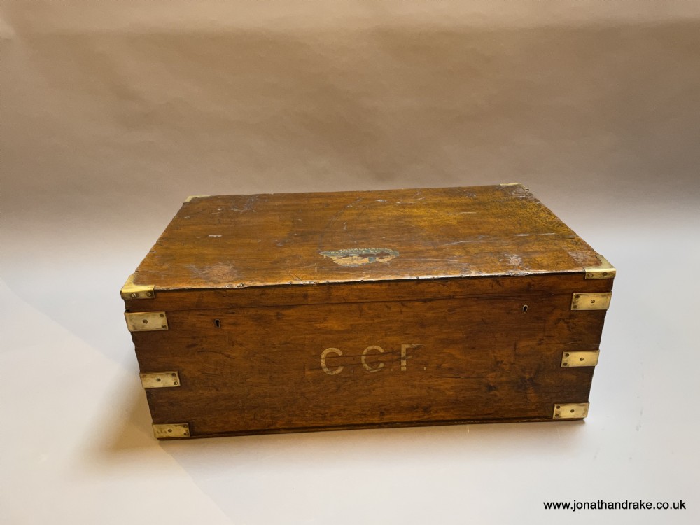 brass bound travel trunk View IV