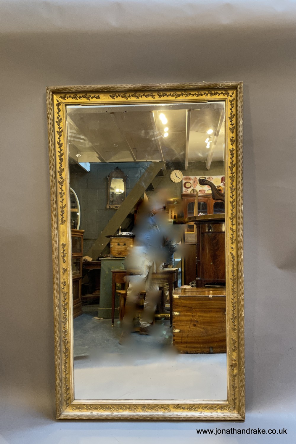 Large gilt hall mirror