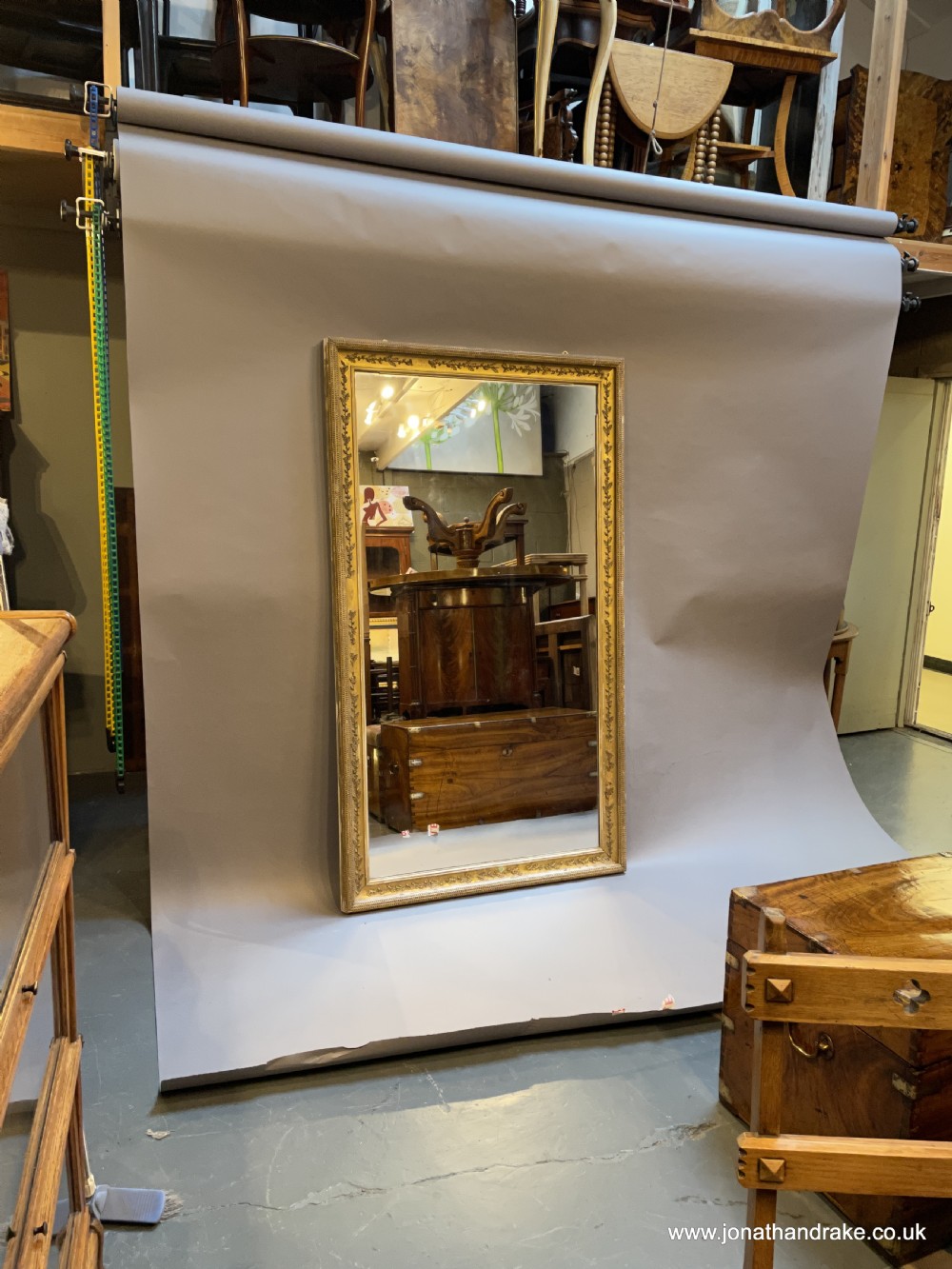 Large gilt hall mirror View IV