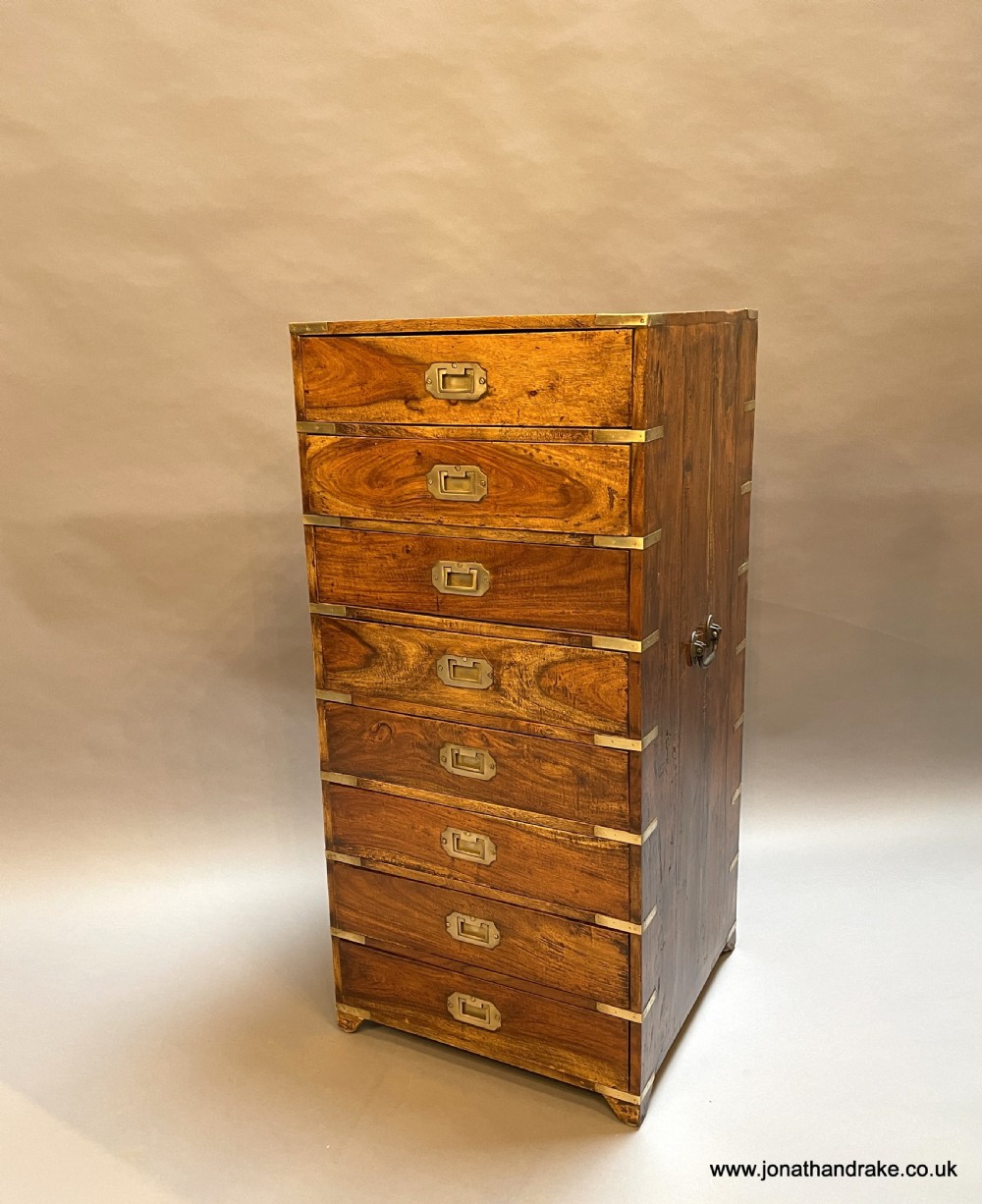 Colonial campaign chest of drawers