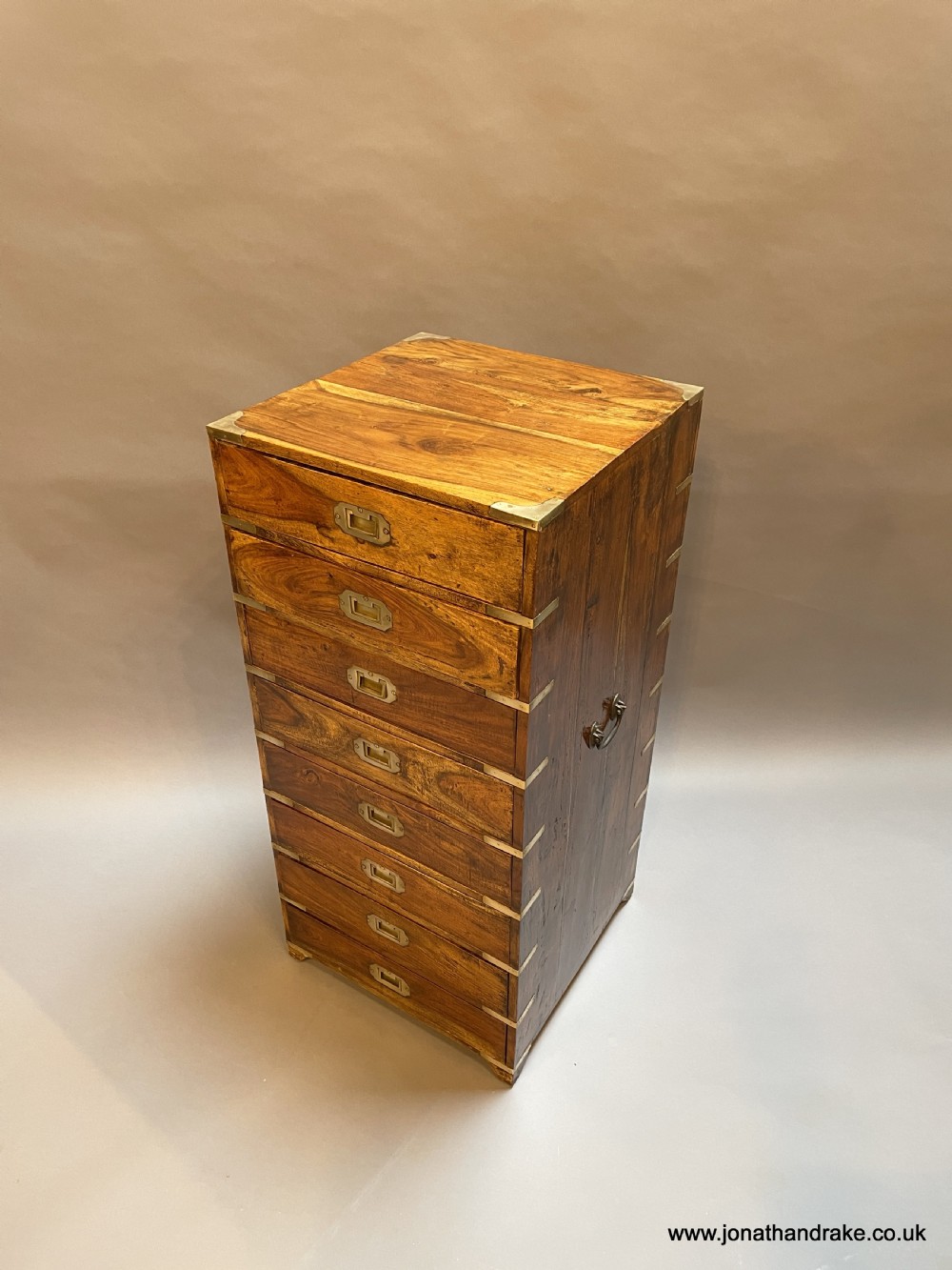 Colonial campaign chest of drawers View II