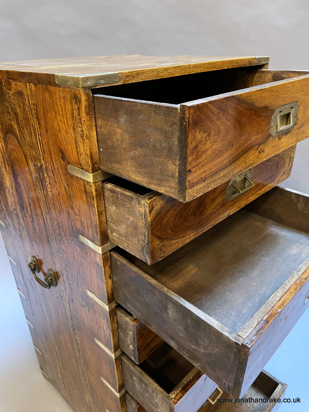 Colonial campaign chest of drawers View VIII