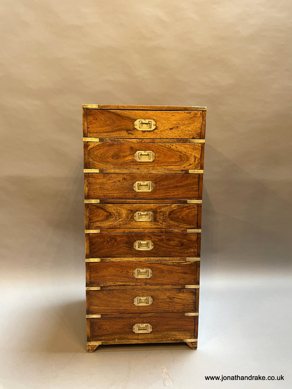 Colonial campaign chest of drawers View IX