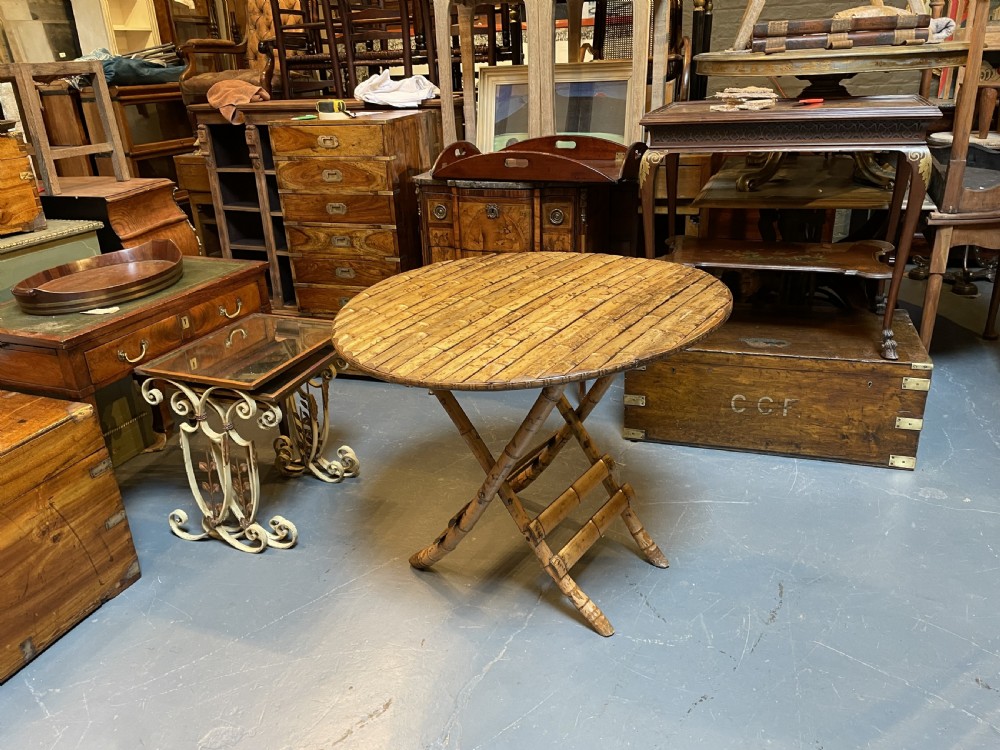 bamboo occasional folding table View VIII