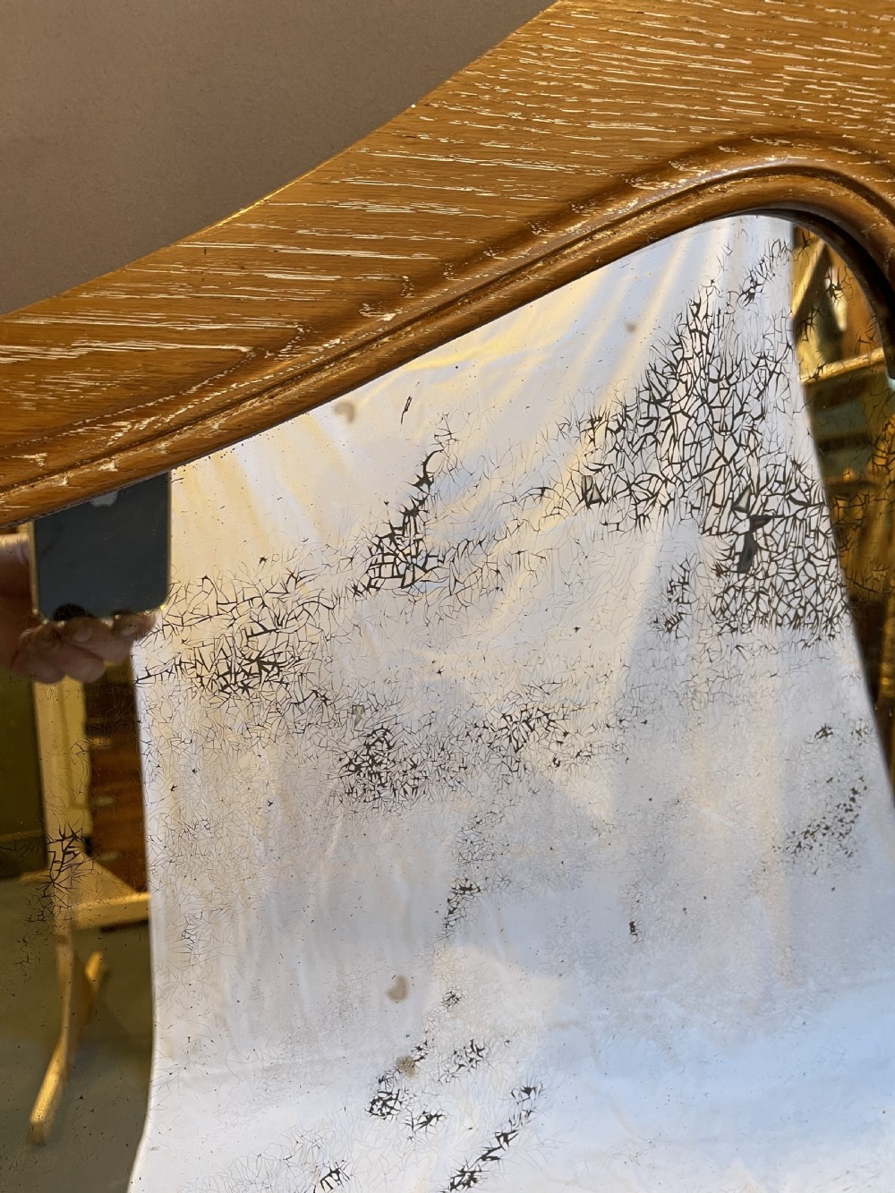 C20th French overmantle mirror View II