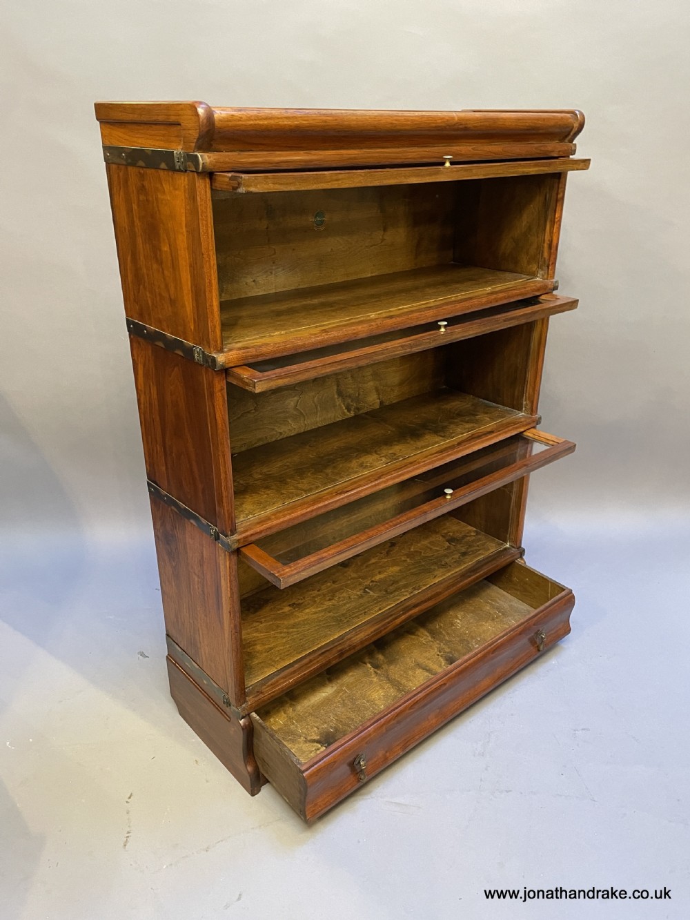 Globe wernicke walnut bookcase View VI