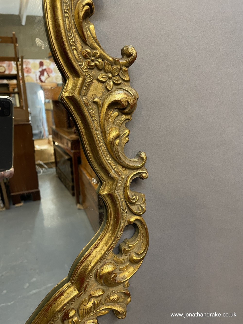 Rococo gilt mirror View II