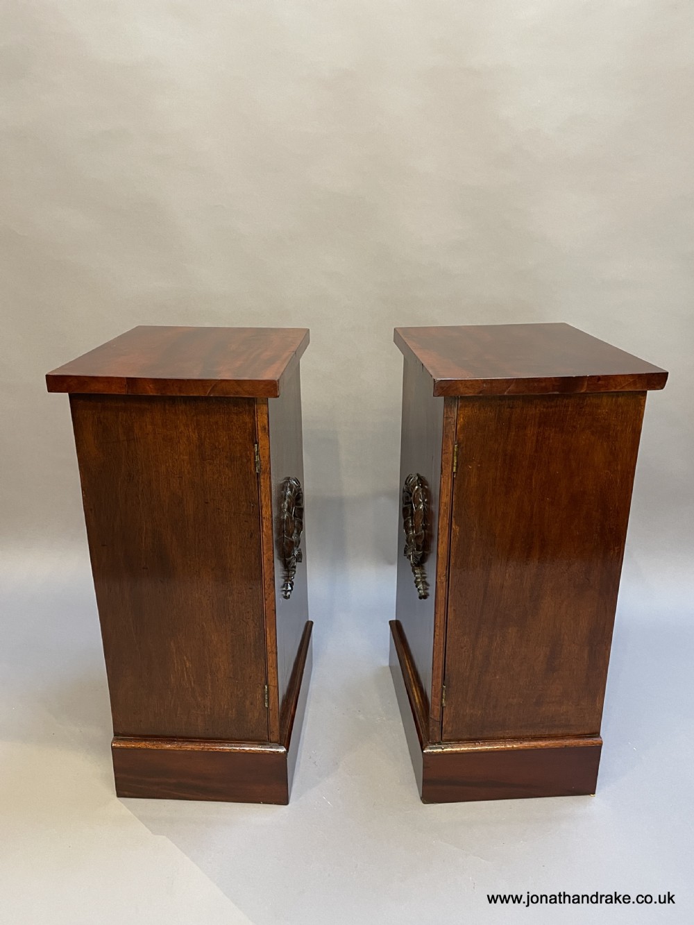 Pair mahogany pedestal cabinets View VIII