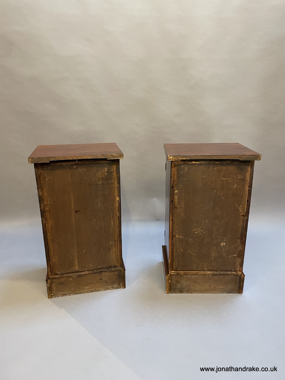 Pair mahogany pedestal cabinets View X
