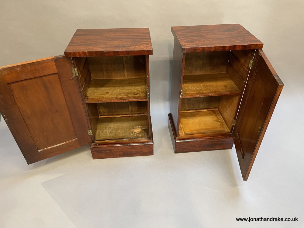 Pair mahogany pedestal cabinets View XI