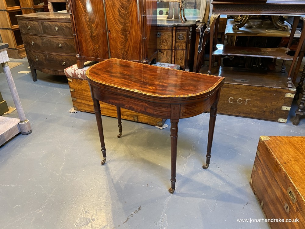 Regency mahogany card table View XII