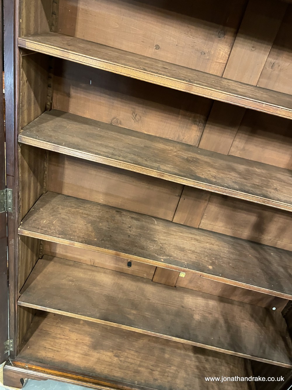 Georgian mahogany large bookcase. View V